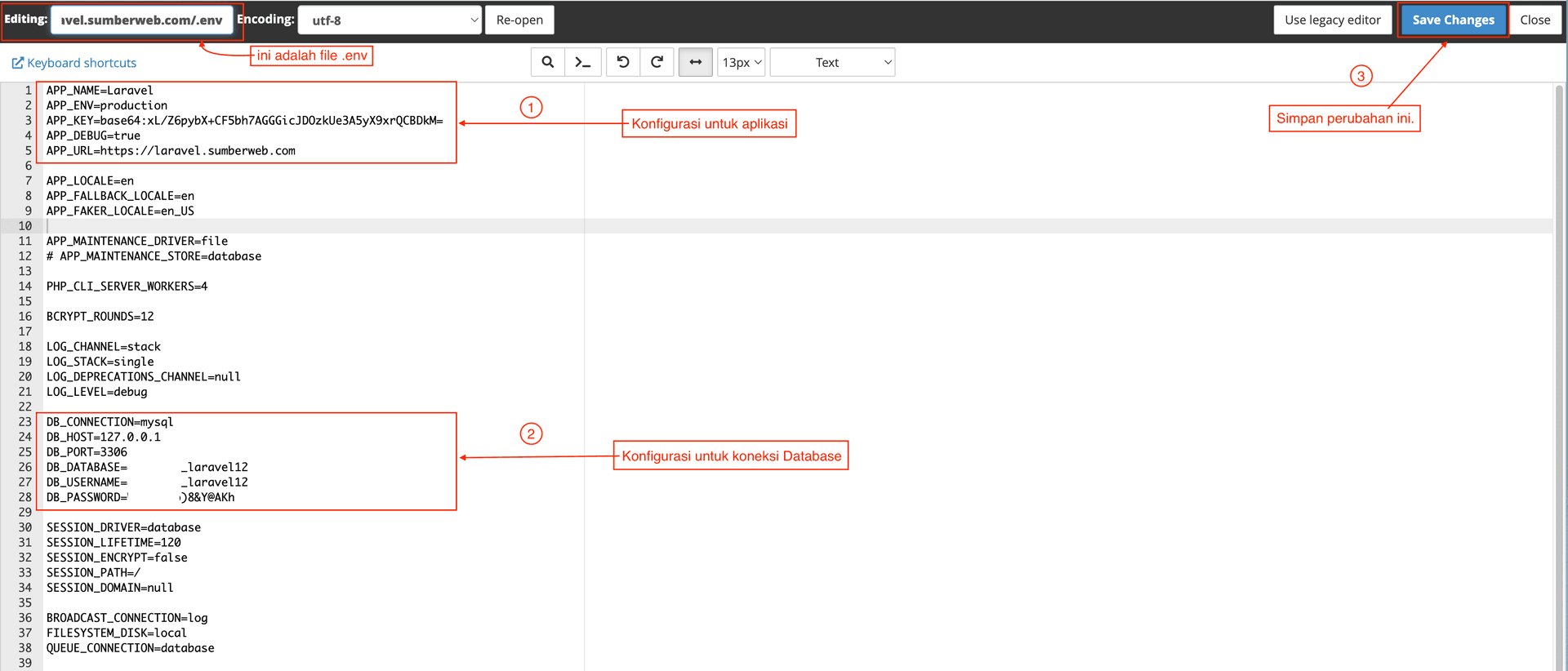2.5 Konfigurasi File .env